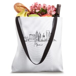 city skyline travel souvenir tourist miami Florida FL Tote Bag