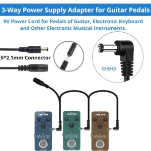 for Boss PSA Adapter 9V DC Guitar Pedal Power Supply 1A Power Cord for BOSS Effects Pedal,One Spot (1 Spot),Casio Keyboard,Roland,Distortion,PSA-120S,Center Negative with 3 Way Daisy Chain Cables