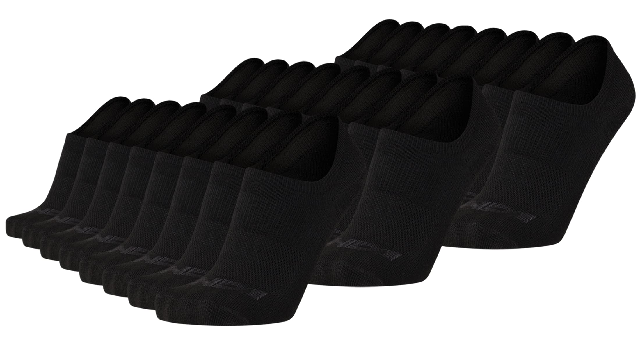 AND1 Men's Socks - Lightweight Performance No Show Liner Socks (24 Pack), Size 6-12.5, Black