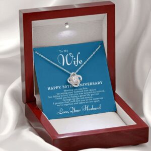 30th Wedding Anniversary Wife Gift – 30th Anniversary Necklace Gift For Wife – 30 Year Wedding Jewelry Gift For Her – 30 Year Anniversary Wedding Present – 30THV10-LK5