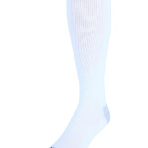 Dr. Scholl's Men's Over The Calf Compression Work Sock (1 Pair), White