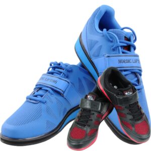 Nordic Lifting Shoes Megin Size 7 - Blue Bundle with Shoes Venja Size 12 - Black Red