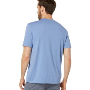 Vince Mens Garment Dye S/S Crew, Washed Periwinkle, Medium