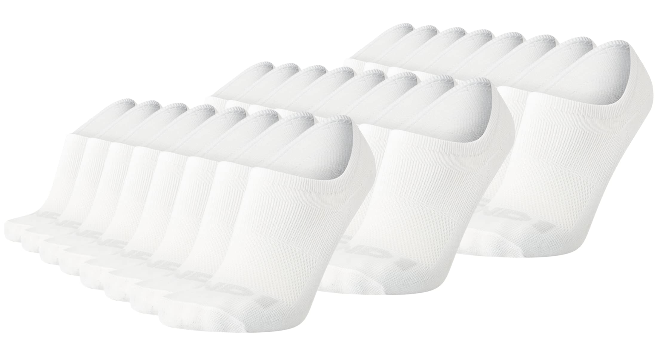 AND1 Men's Socks - Lightweight Performance No Show Liner Socks (24 Pack), Size 6-12.5, White