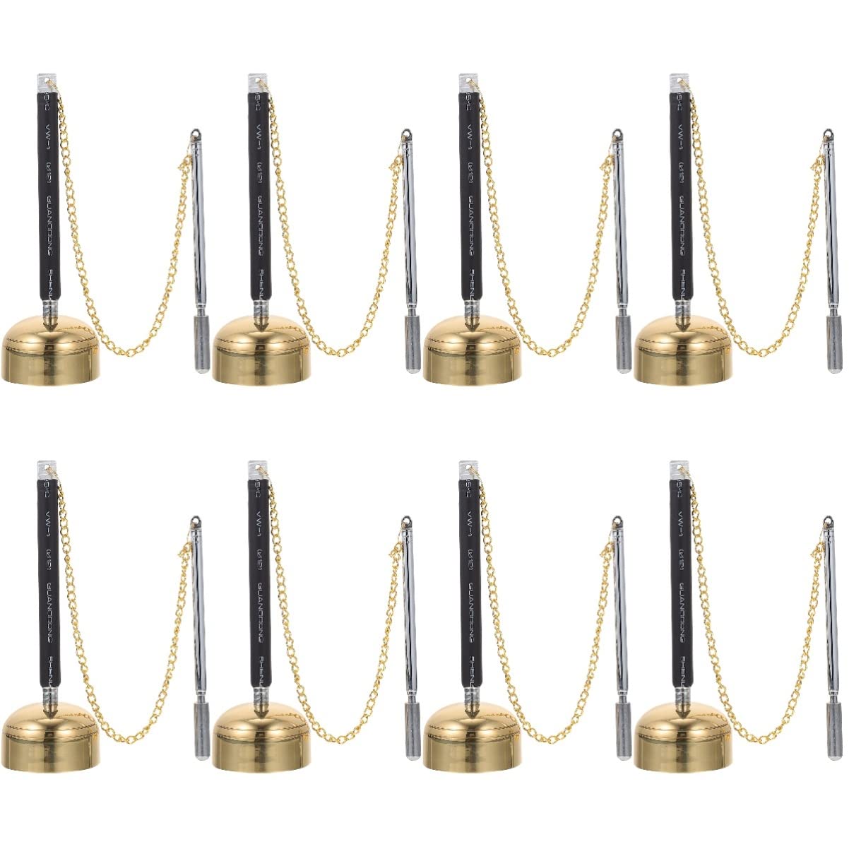 8 Pcs Telescopic Chime Meditation Utensils Buddhist Decor Lucky Buddhist Bell Meditation Yoga Bell Chimes Tibetan Handbell Buddhist Chime Bells Garnish Tools Zen Brass Tape to Heal