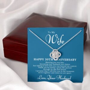 30th Wedding Anniversary Wife Gift – 30th Anniversary Necklace Gift For Wife – 30 Year Wedding Jewelry Gift For Her – 30 Year Anniversary Wedding Present – 30THV10-LK5