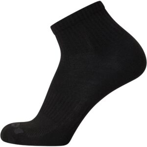 AND1 Men's Socks - PROPLATINUM Lightweight Quarter Cut Socks (24 Pack), Size 6-12.5, Black