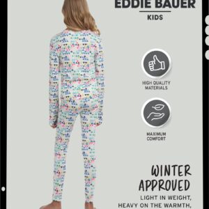 Eddie Bauer Thermal Underwear For Kids - 2 Piece Performance Base Layer Underwear Set For Boys and Girls (5-16), Size 7-8, Egret