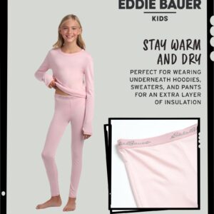 Eddie Bauer Thermal Underwear For Kids - 2 Piece Performance Base Layer Underwear Set For Boys and Girls (5-16), Size 7-8, Soft Pink