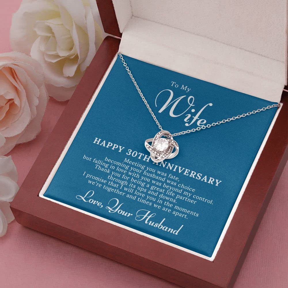 30th Wedding Anniversary Wife Gift – 30th Anniversary Necklace Gift For Wife – 30 Year Wedding Jewelry Gift For Her – 30 Year Anniversary Wedding Present – 30THV10-LK5