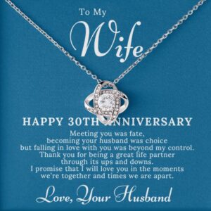 30th wedding anniversary wife gift – 30th anniversary necklace gift for wife – 30 year wedding jewelry gift for her – 30 year anniversary wedding present – 30thv10-lk5