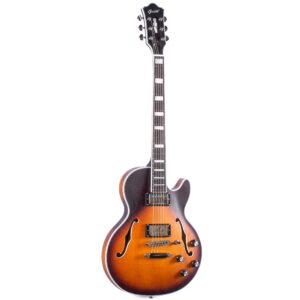 Grote LPF-002 Semi-Hollow Body Electric Guitar Matte Finished with Gigbag (VS)