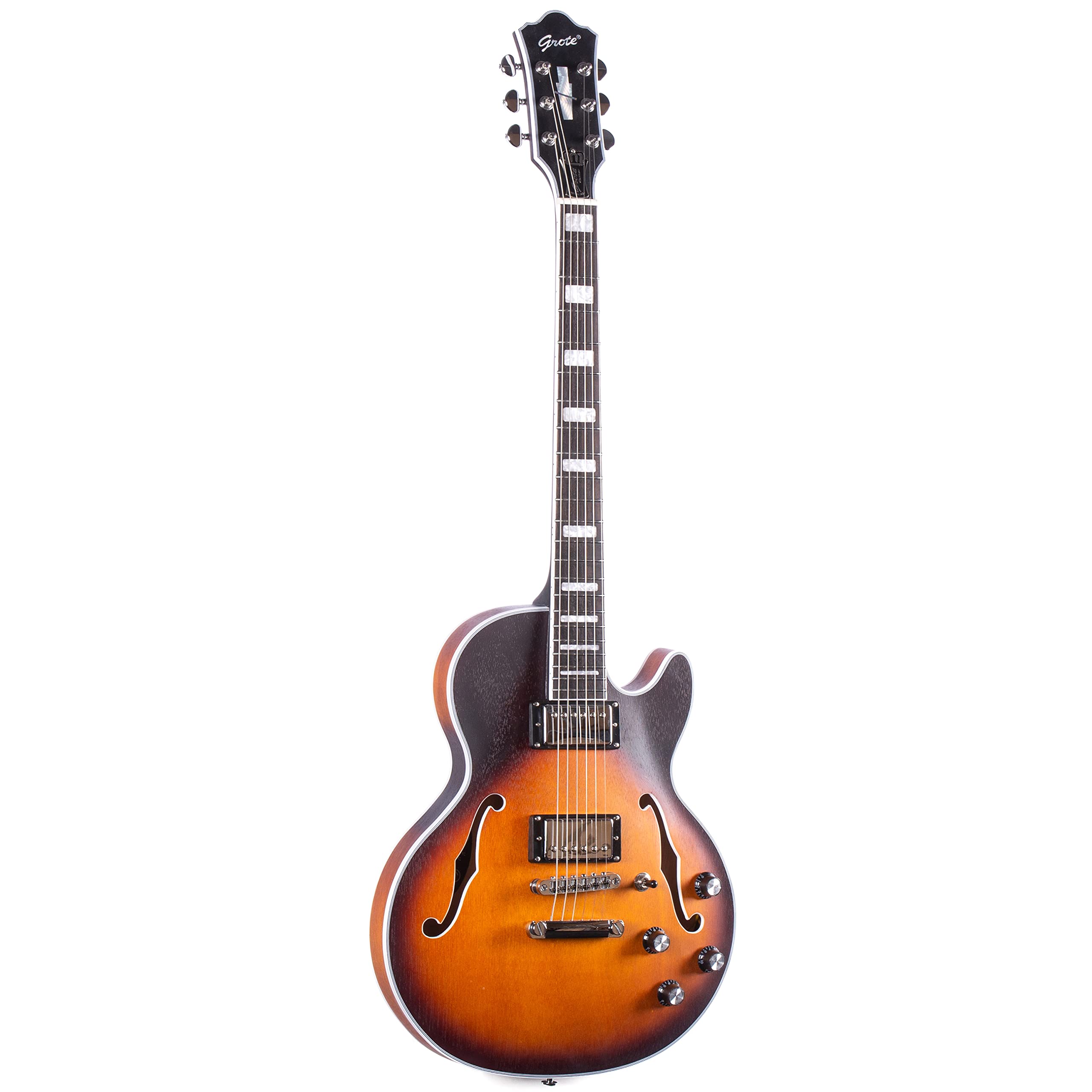 Grote LPF-002 Semi-Hollow Body Electric Guitar Matte Finished with Gigbag (VS)