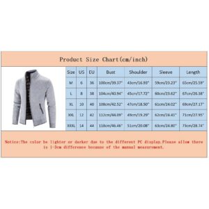 NRUTUP Mens Fashion Cardigan Sweater Men's Full Zip Cardigan Sweater Knitted Sweater Jackets Winter Shawl Collar Sweater(Dark Gray-B,X-Large)