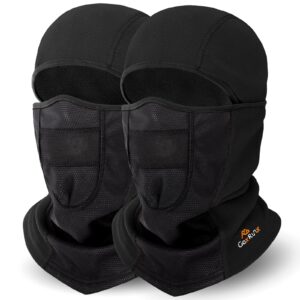 goxrunx balaclava ski mask-winter fleece face mask for men & women-warm,breathable,windproof gear for skiing & motorcycling black, black