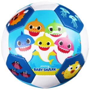 capelli sport baby shark's big show! kids soccer ball size 3, family design officially licensed futbol for boys and girls soccer players, multi