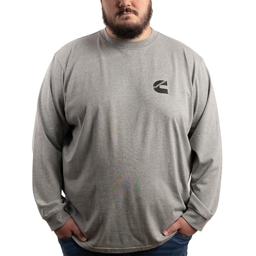 Cummins mens Cummins Long Sleeve T Shirt, Gray, X-Large US