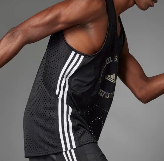 adidas Men's Running Break The NORM Tank TOP Black Size M