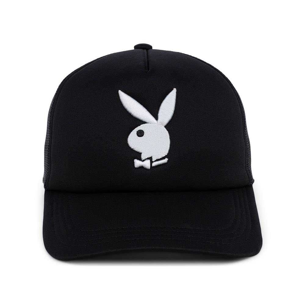 Playboy Black Tux Foam Trucker Adjustable Snapback Hat