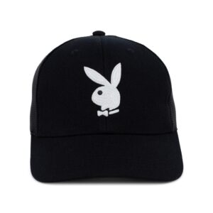 Playboy Black Tux Trucker Adjustable Snapback Hat