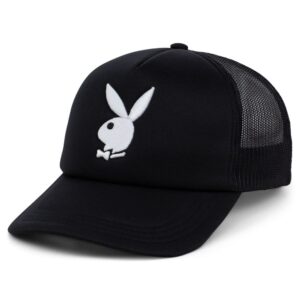 Playboy Black Tux Foam Trucker Adjustable Snapback Hat