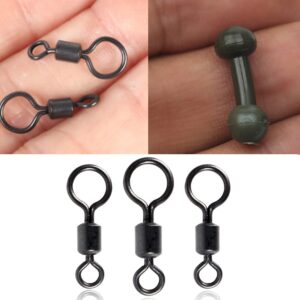 30 Pcs Helicopter Rigs Line Protector Swivels Connector Fishing Hook Stopper for Carp Fishing.