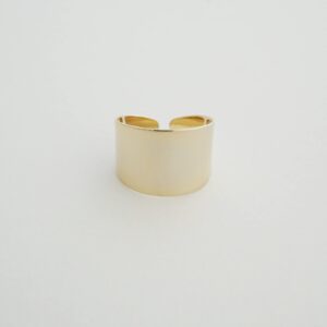 Honeycat Thick Wrap Open Band Ring in 18k Gold Plate | Minimalist, Delicate Jewelry (Gold M/L)