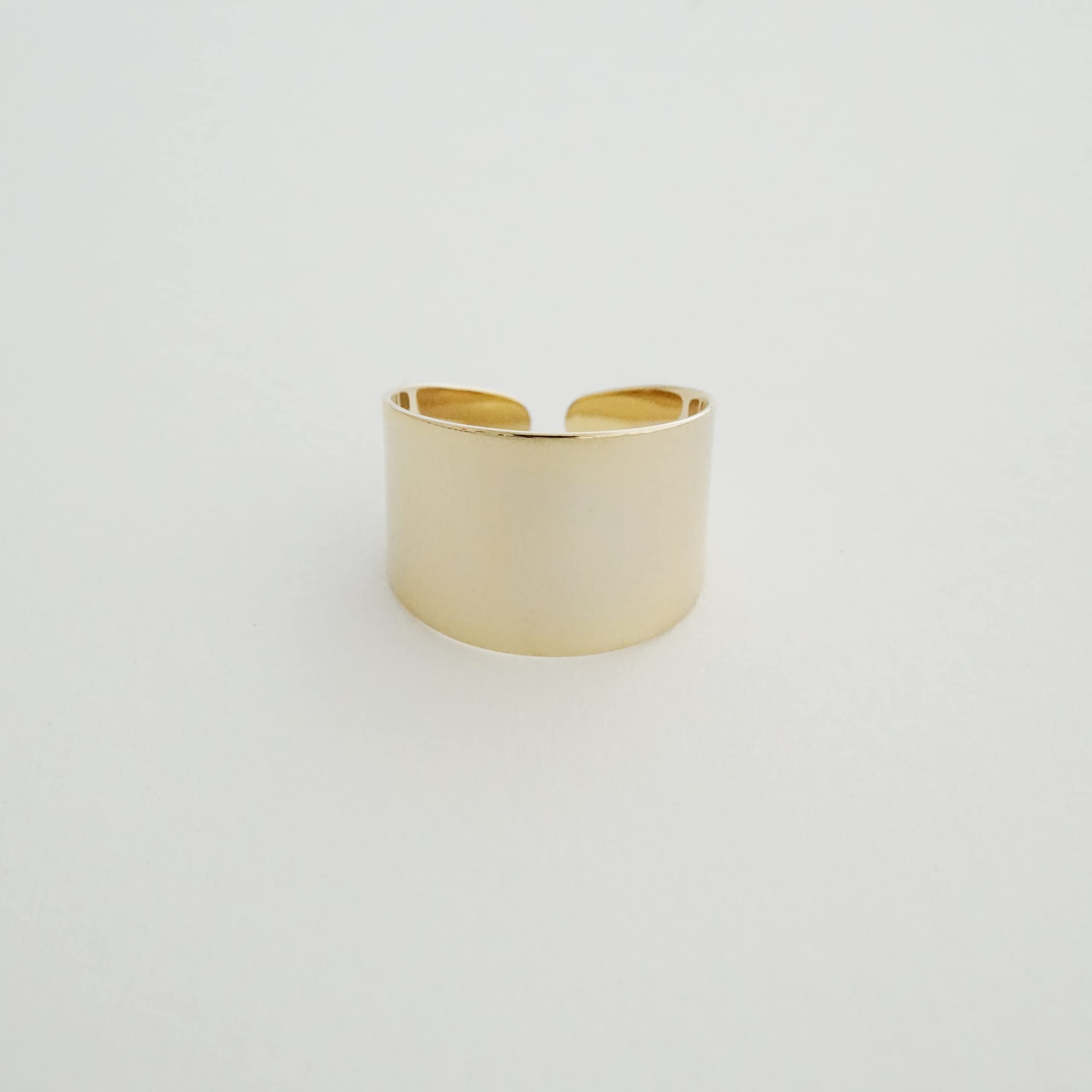 Honeycat Thick Wrap Open Band Ring in 18k Gold Plate | Minimalist, Delicate Jewelry (Gold M/L)