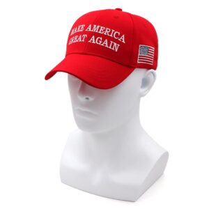 Hiwelove Trump 2024 MAGA Hat, Trump Merchandise Make America Great Again Hat Adult Embroidered MAGA USA Flag Adjustable Baseball Cap