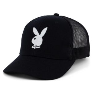 Playboy Black Tux Trucker Adjustable Snapback Hat