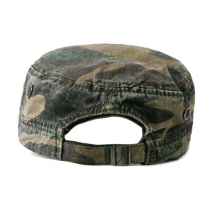 Nanwansu Unisex Military Army Hat Men Women Baseball Cap Flat Top Cap Adjustable Camo Cadet Cap