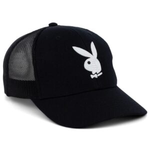 Playboy Black Tux Trucker Adjustable Snapback Hat