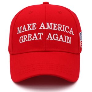 Hiwelove Trump 2024 MAGA Hat, Trump Merchandise Make America Great Again Hat Adult Embroidered MAGA USA Flag Adjustable Baseball Cap