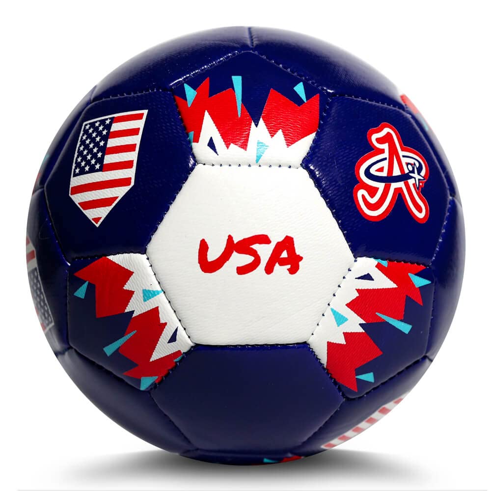 USA Soccer Ball World Cup 2022, Mini Size 2 Skills Ball, Leather Game Ball, Indoor & Outdoor, Kids, Adults, Collector & Game Quality…