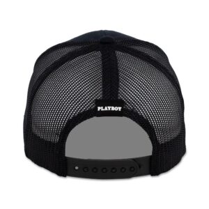 Playboy Black Tux Trucker Adjustable Snapback Hat