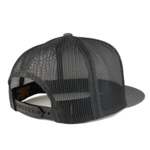 Armycrew XXL Oversized Golf Ball Patch 5 Panel Flatbill Mesh Snapback Cap - Charcoal