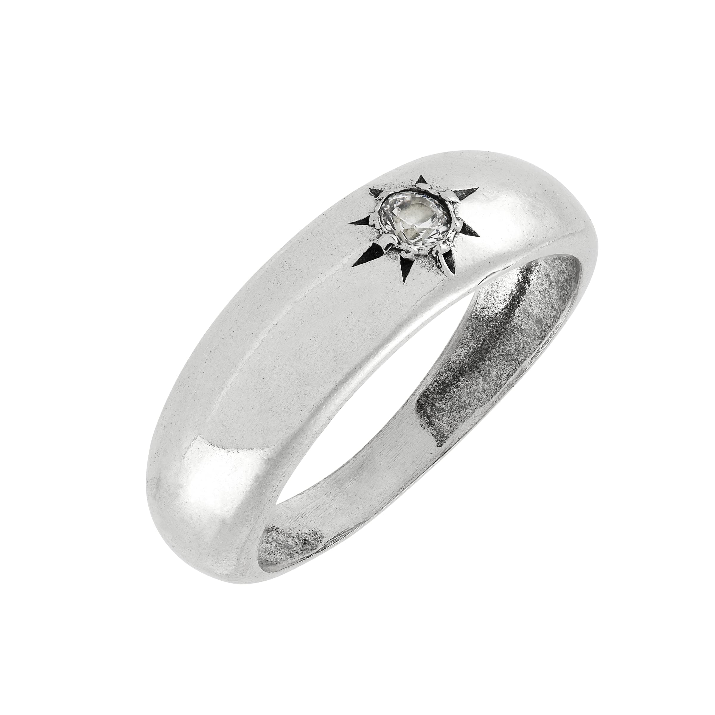 Silpada 'One True Love' Sterling Silver Cubic Zirconia Ring, Size 9, Size 9