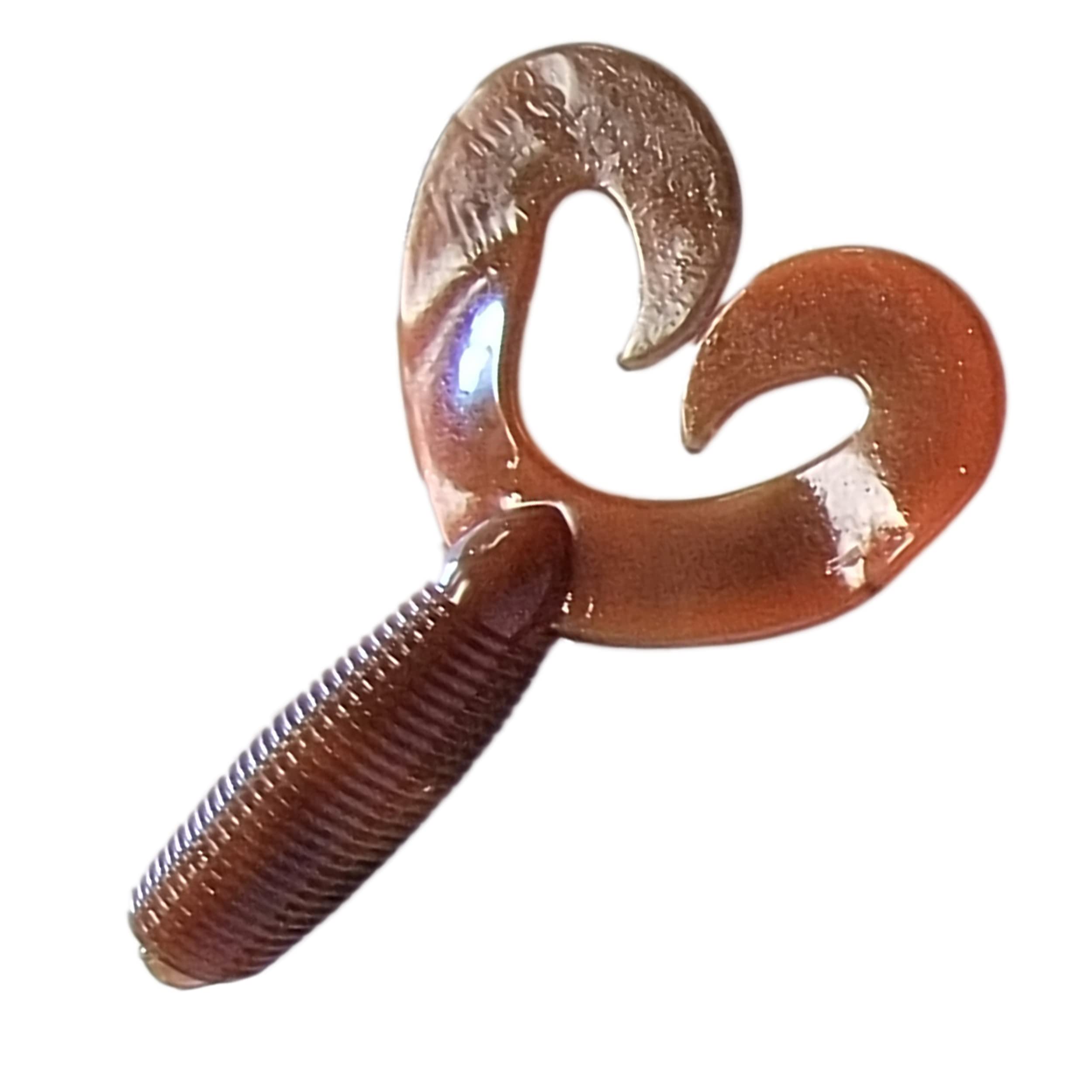 Chompers Super Jig Double Tail Grub, 1, 5in, Orange Marmalade, SJT510-101