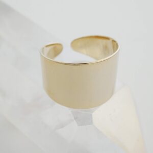 Honeycat Thick Wrap Open Band Ring in 18k Gold Plate | Minimalist, Delicate Jewelry (Gold M/L)