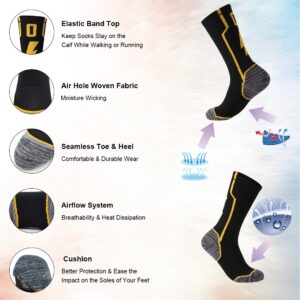 KitNSox Black Basketball Socks, Youth Children Custom Number Crew Socks for Football 1 Pair