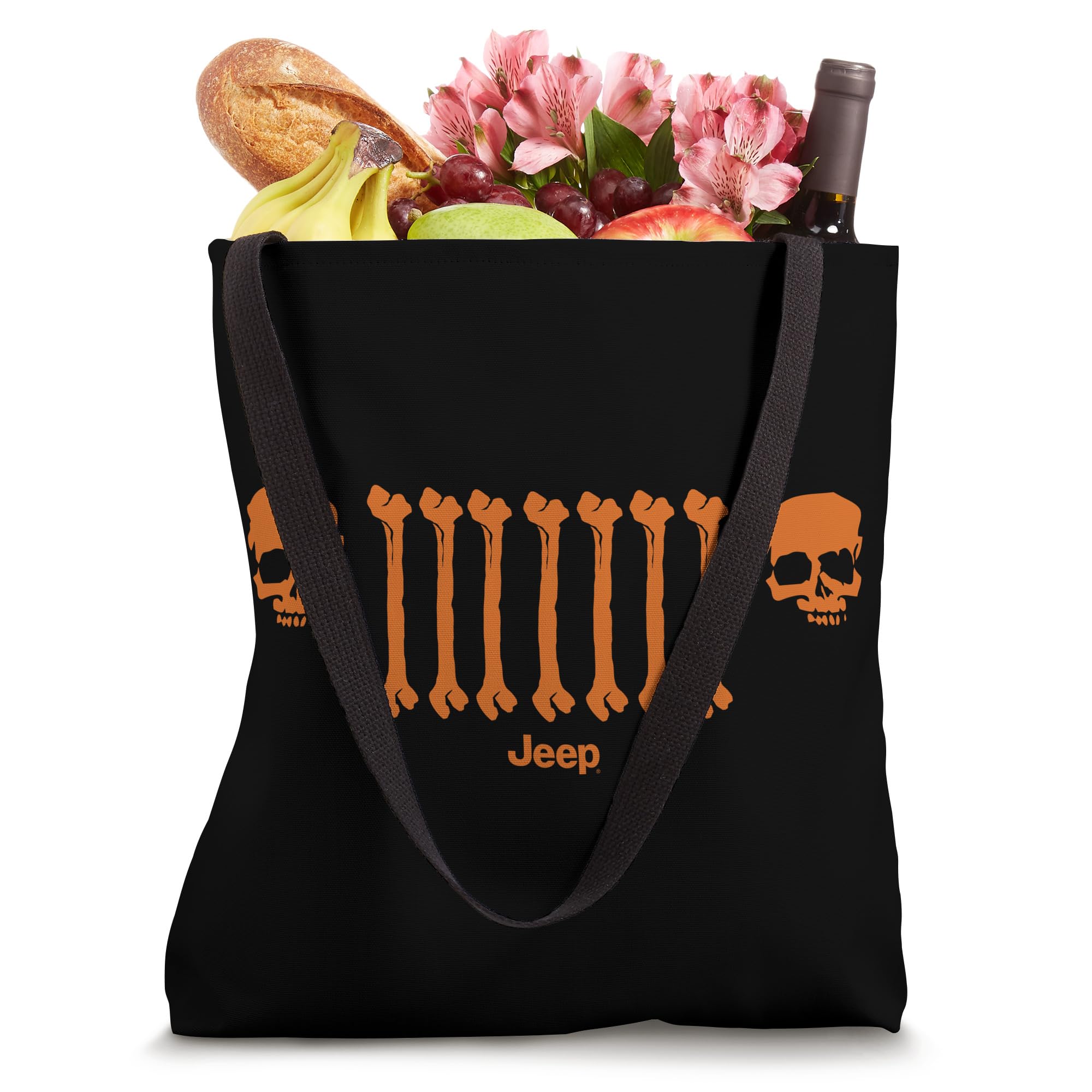 Jeep Bone Grille Orange Tote Bag