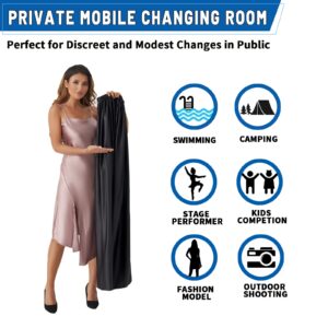 SMEKLYN Portable Changing Room Changing Tent Cover up for Changing Clothes Suited for Beach Car Boat Dancers, 3.94ft length