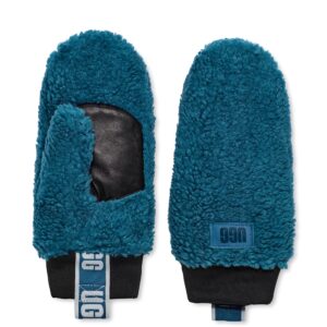 UGG Sherpa Mitten with Logo Blue Sapphire LG-XL