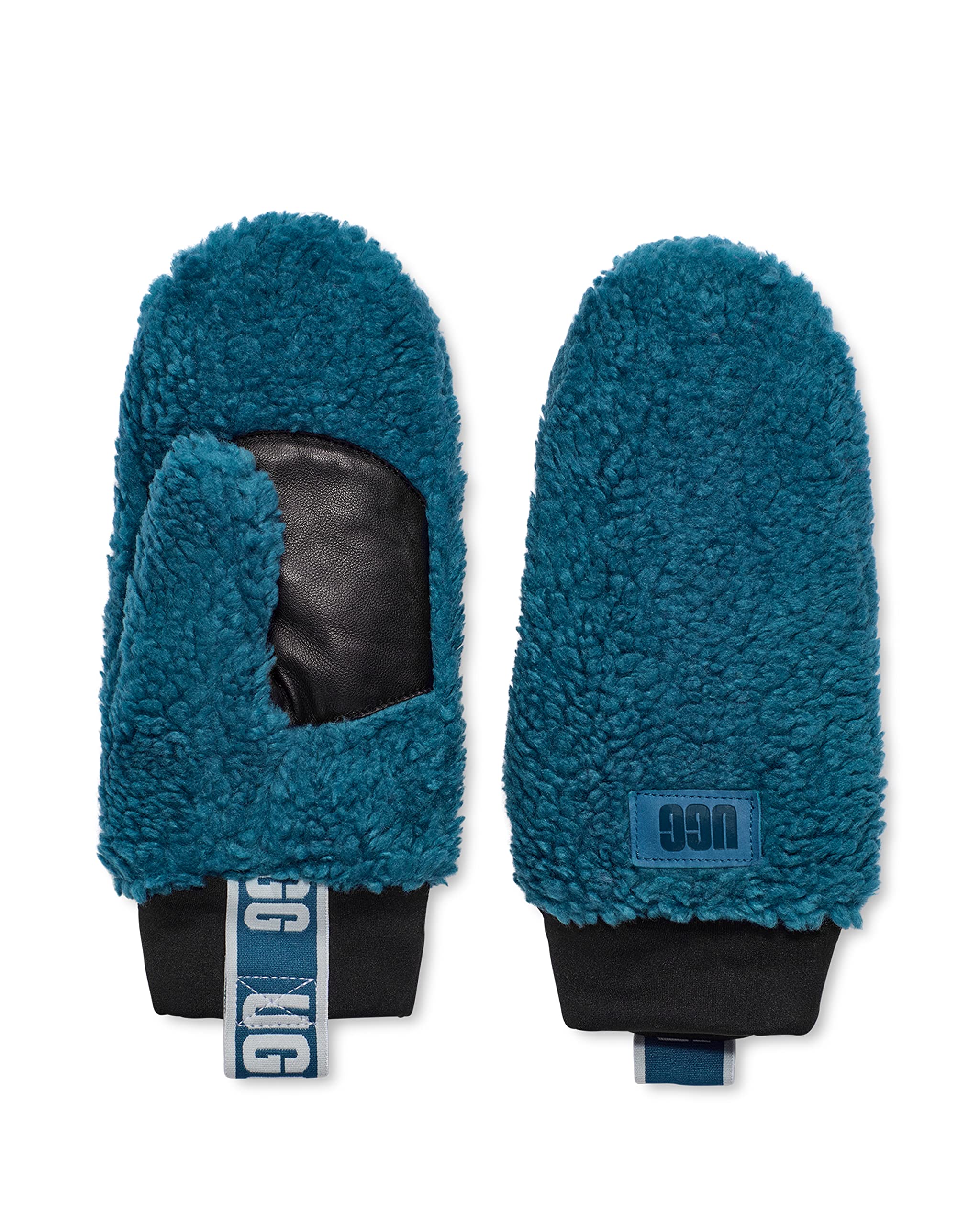 UGG Sherpa Mitten with Logo Blue Sapphire LG-XL