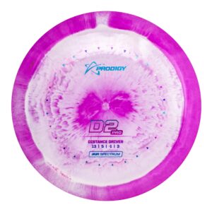 Prodigy Disc AIR Spectrum D2 Pro | Maximum Distance Disc Golf Driver | Overstable in All Conditions | New Swirly Lightweight Plastic | Comparable Flight to Innova Destroyer | Colors May Vary