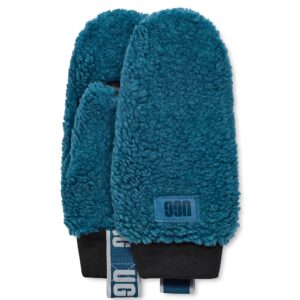 UGG Sherpa Mitten with Logo Blue Sapphire LG-XL