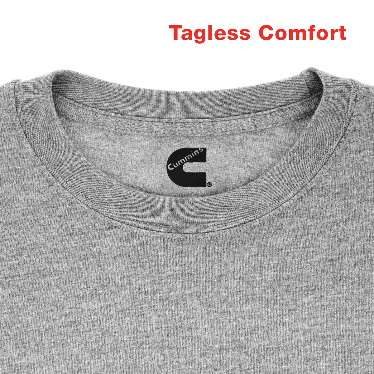 Cummins mens Cummins Long Sleeve T Shirt, Gray, Large US