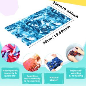 JaGely 50 Pieces Neck Gaiter Sports Neck Head Wrap Headband Scarf Face Bandana Hair Wrap Neck Tube Balaclava for Women Men (Charming Style)