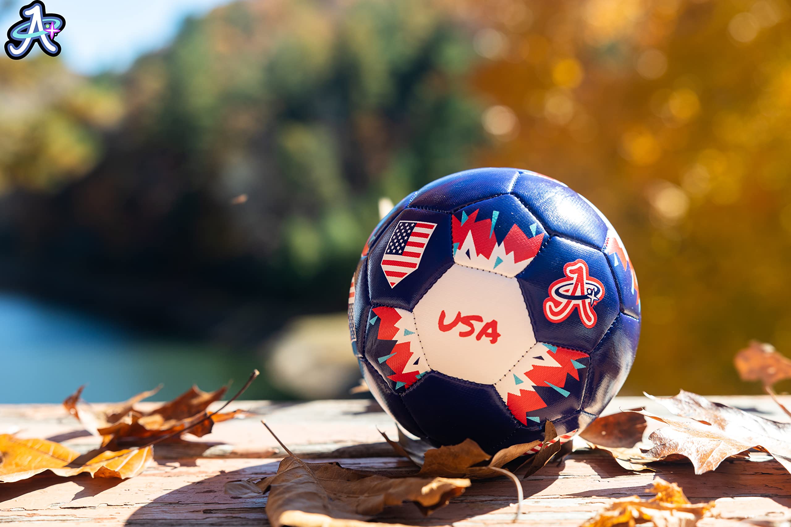 USA Soccer Ball World Cup 2022, Mini Size 2 Skills Ball, Leather Game Ball, Indoor & Outdoor, Kids, Adults, Collector & Game Quality…