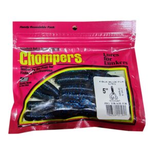 Chompers Super Jig Double Tail Grub, 1, 5in, Orange Marmalade, SJT510-101